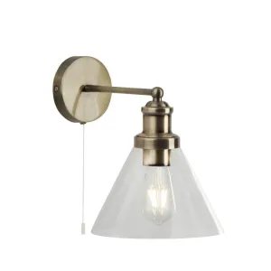 1277AB PYRAMID WALL LIGHT Antique Brass