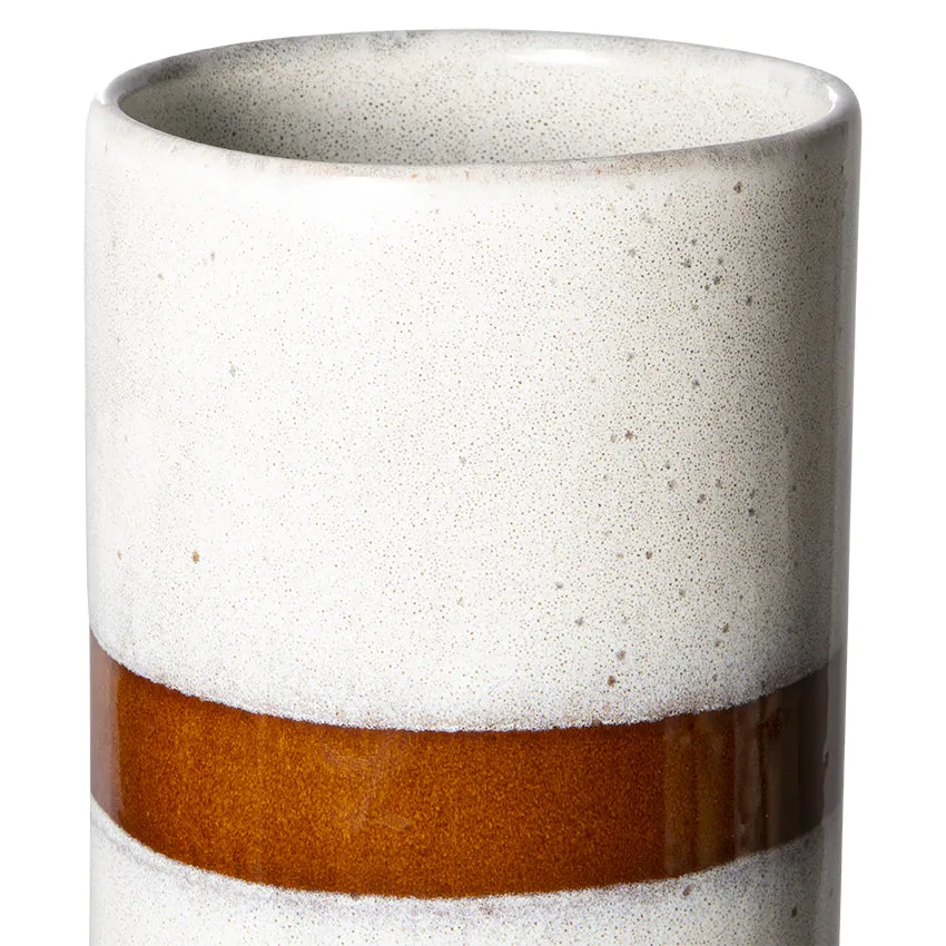 70s Ceramics: L Vase Snow