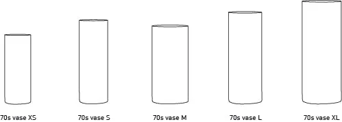 70s Ceramics: L Vase Snow
