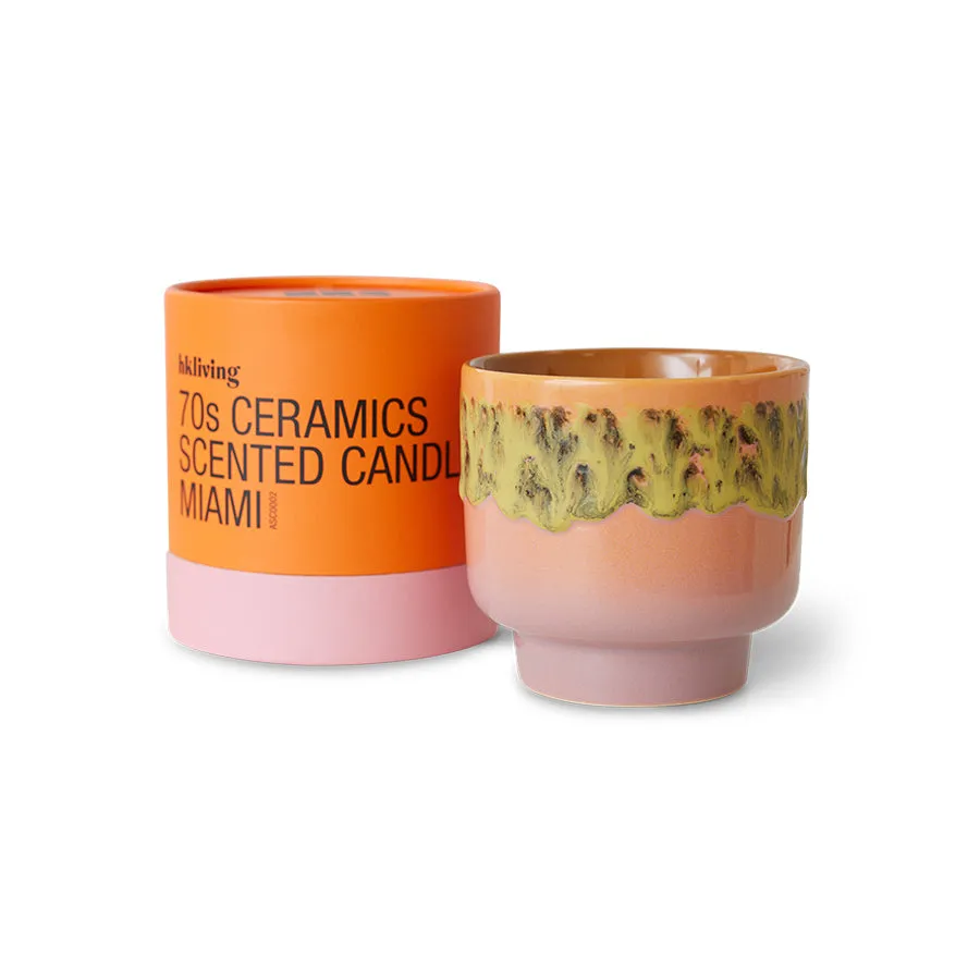 70's Ceramics Scented Candle Miami