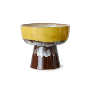 70s Ceramics: Tapas Bowl on Base Large Creek