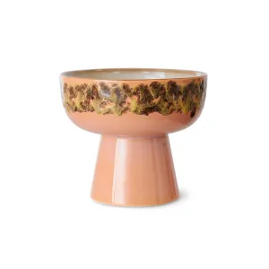 70s Ceramics: Tapas Bowl on Base Large Lush