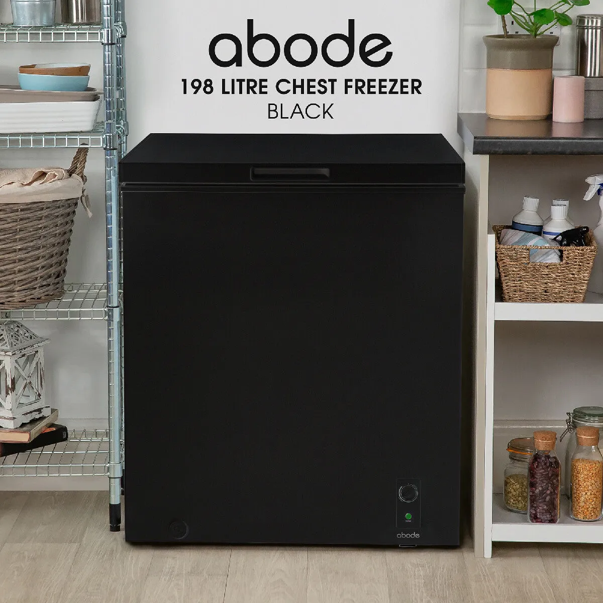 Abode A198CF0E1B 198L Chest Freezer in Black