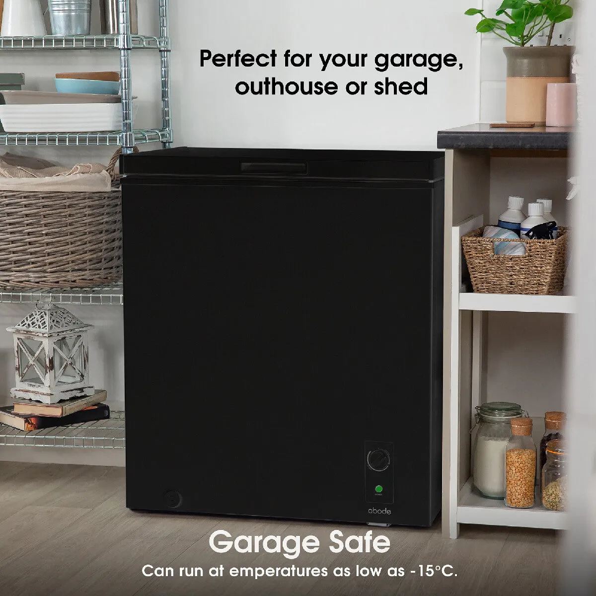 Abode A198CF0E1B 198L Chest Freezer in Black