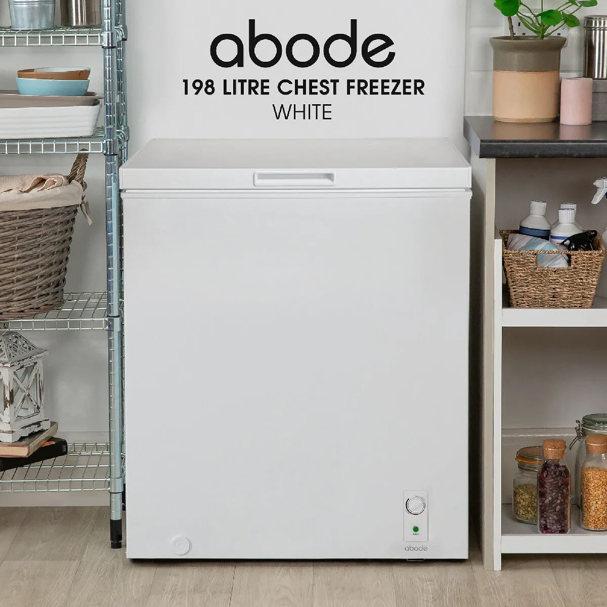 Abode A198CF0E1W 198L Chest Freezer in White