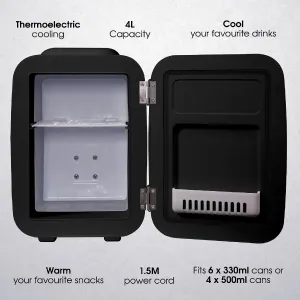 Abode A4CLR201B, Retro 4L Cooler in Black