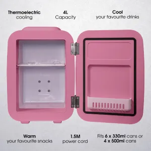 Abode A4CLR201P, Retro 4L Cooler in Pink