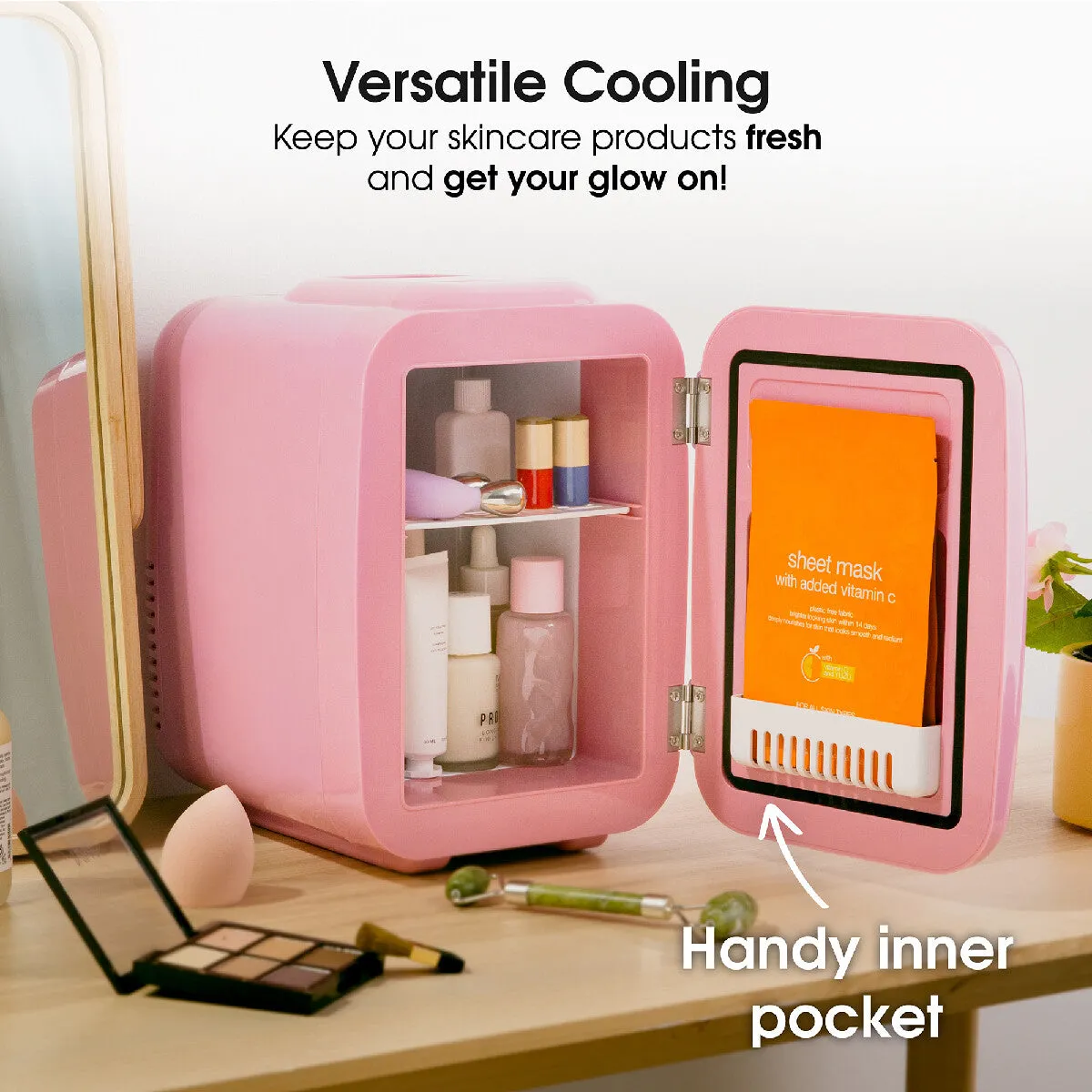 Abode A4CLR201P, Retro 4L Cooler in Pink