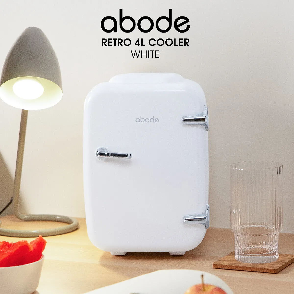 Abode A4CLR201W, Retro 4L Cooler in White