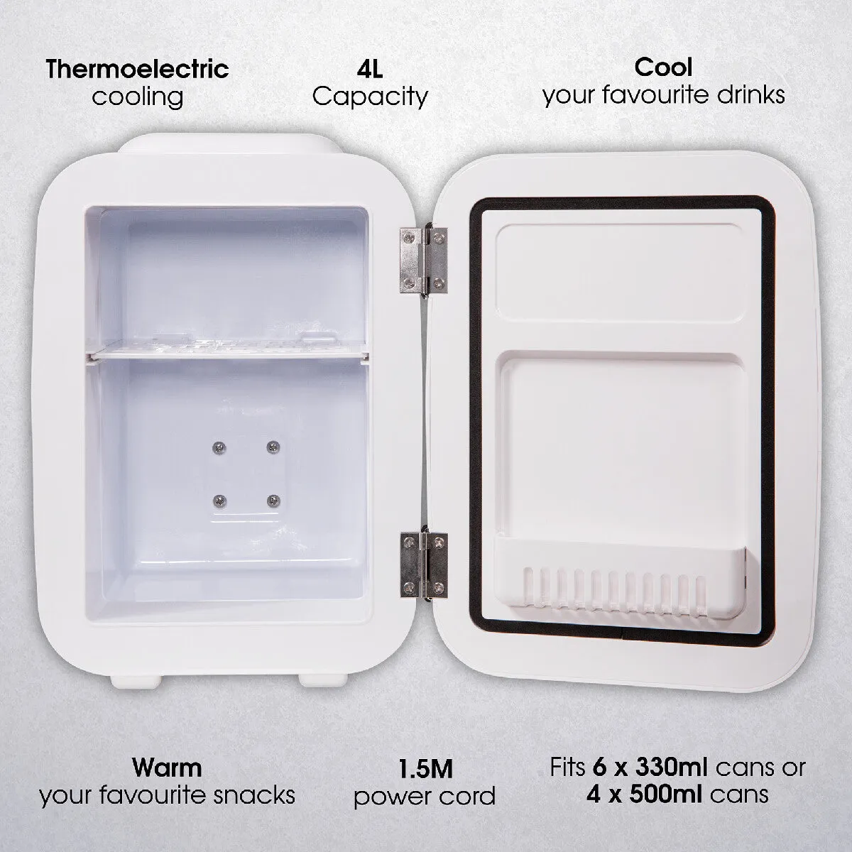 Abode A4CLR201W, Retro 4L Cooler in White