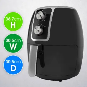 Abode AAF3700 3.7L Manual Air Fryer - Black