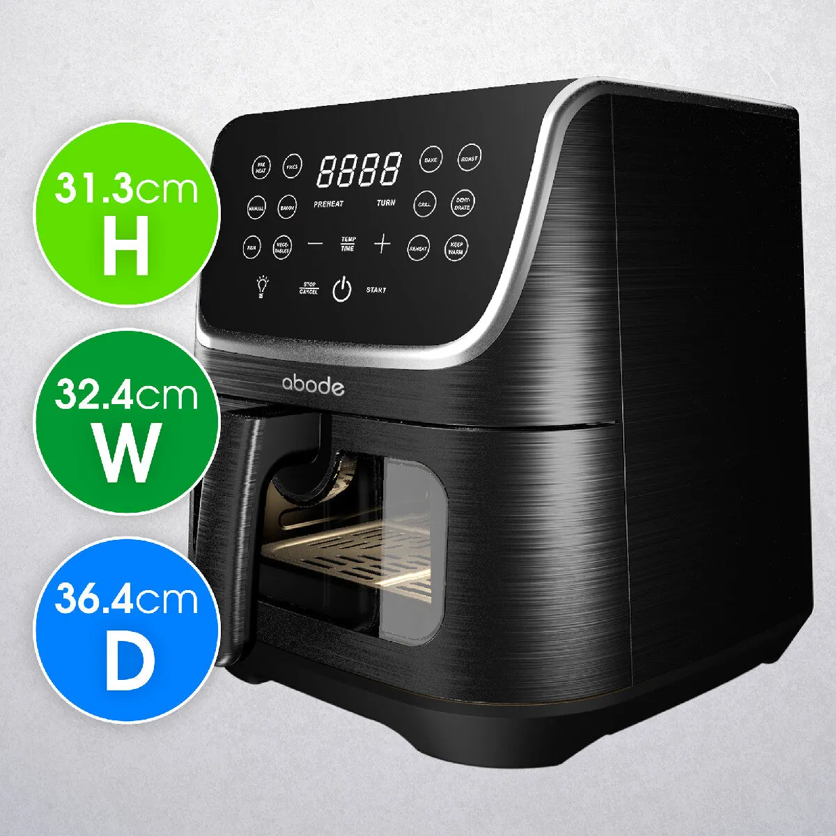 Abode AAF6200 6.2L Digital Air Fryer - Black