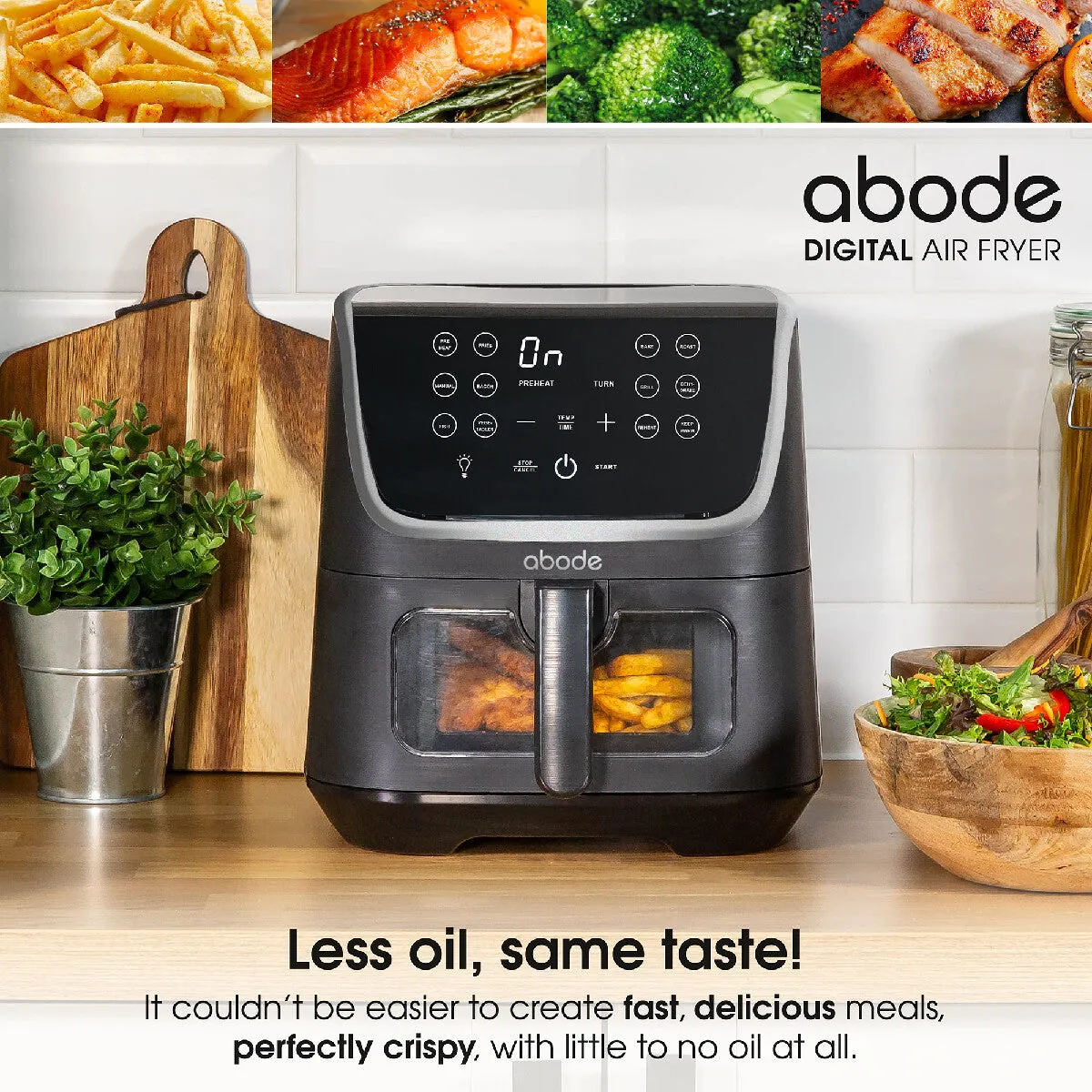 Abode AAF6200 6.2L Digital Air Fryer - Black
