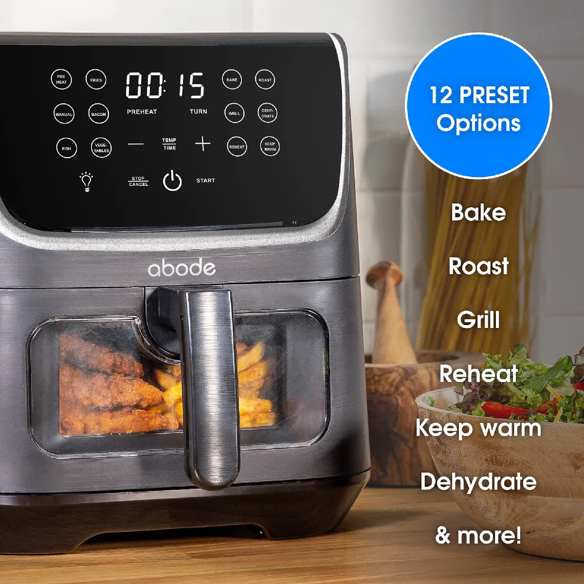 Abode AAF6200 6.2L Digital Air Fryer - Black