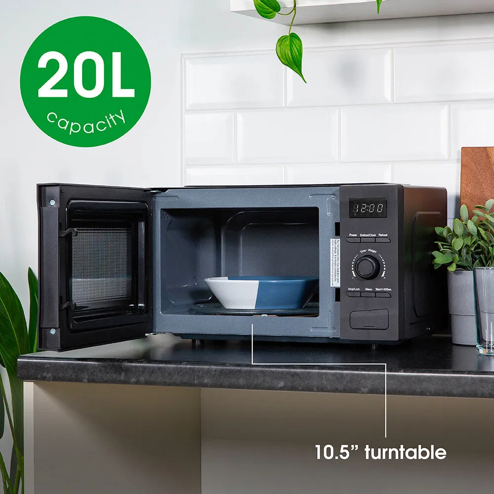 Abode AMD2002B 20L Digital Microwave - Black