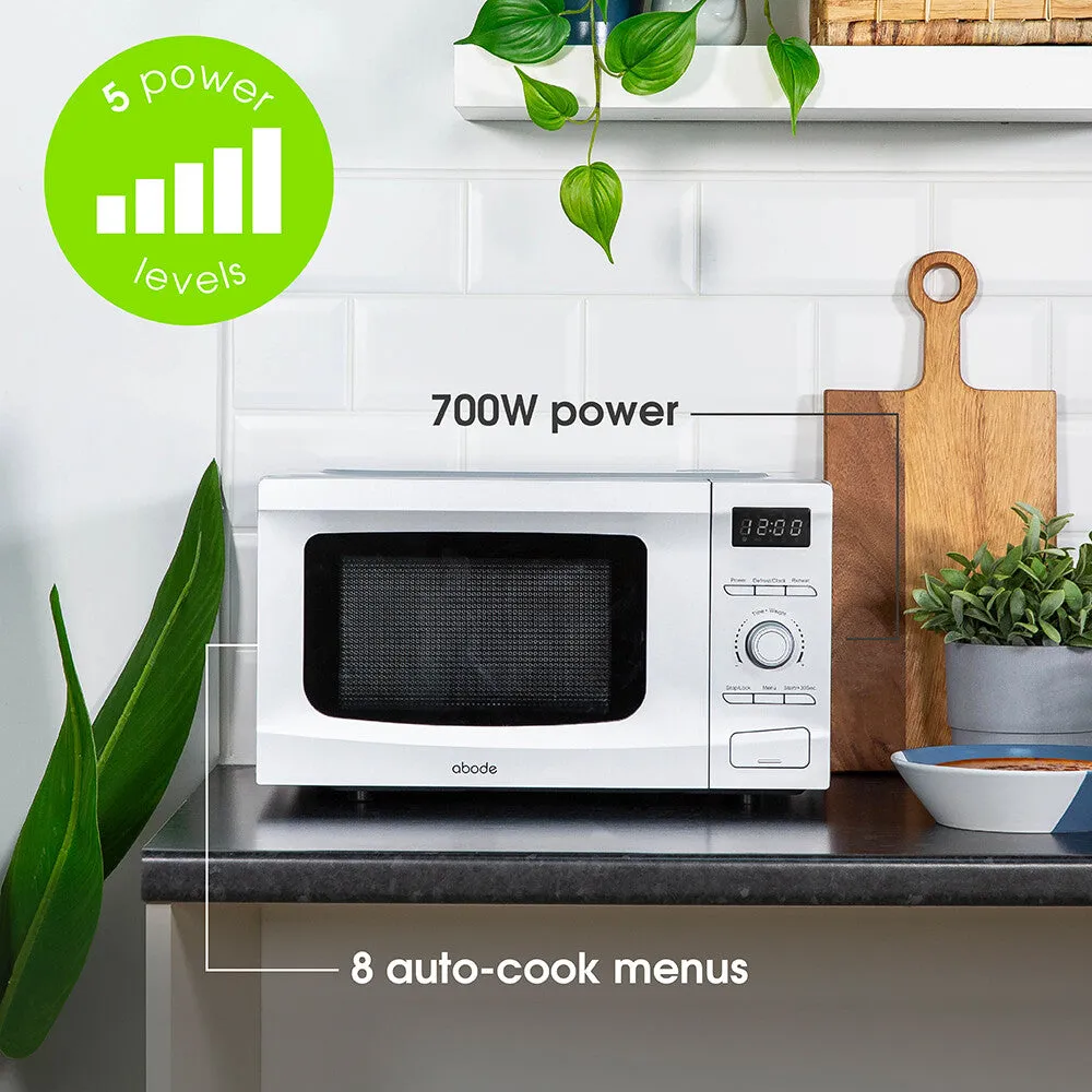 Abode AMD2002S 20L Digital Microwave - Silver