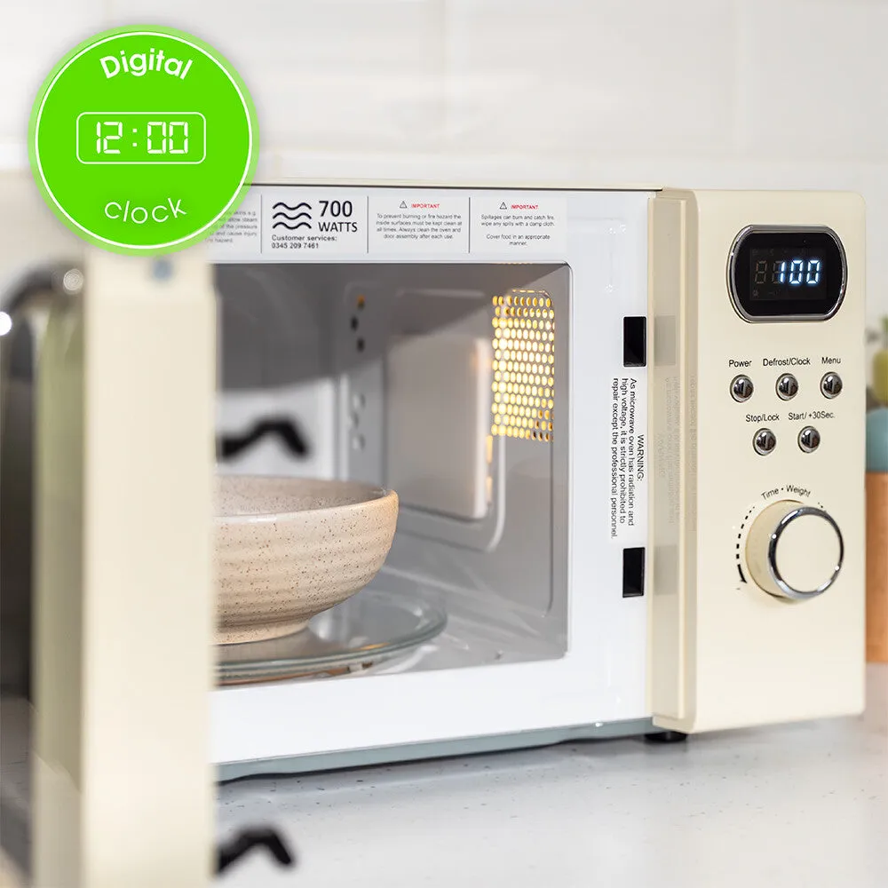 Abode AMD2004C, 20L Digital Microwave in Cream