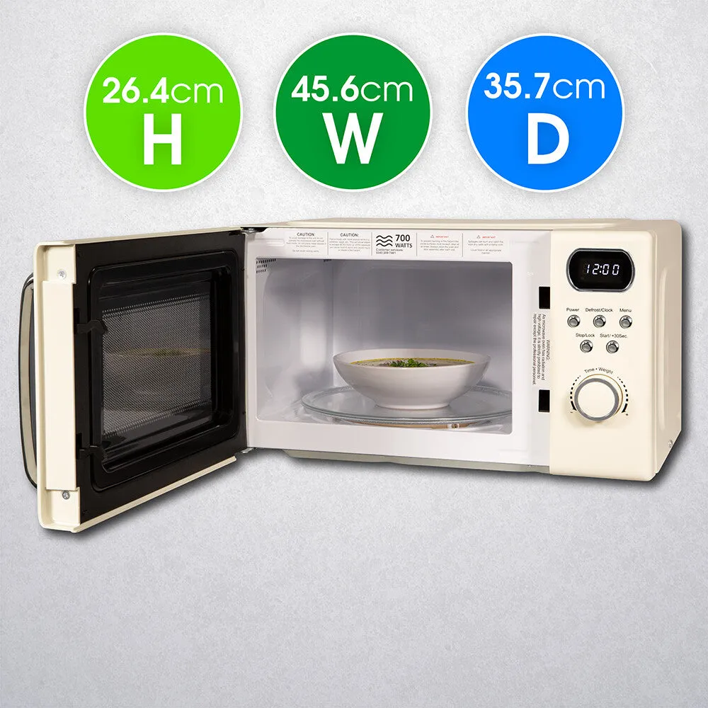 Abode AMD2004C, 20L Digital Microwave in Cream