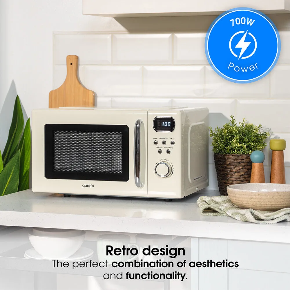 Abode AMD2004C, 20L Digital Microwave in Cream