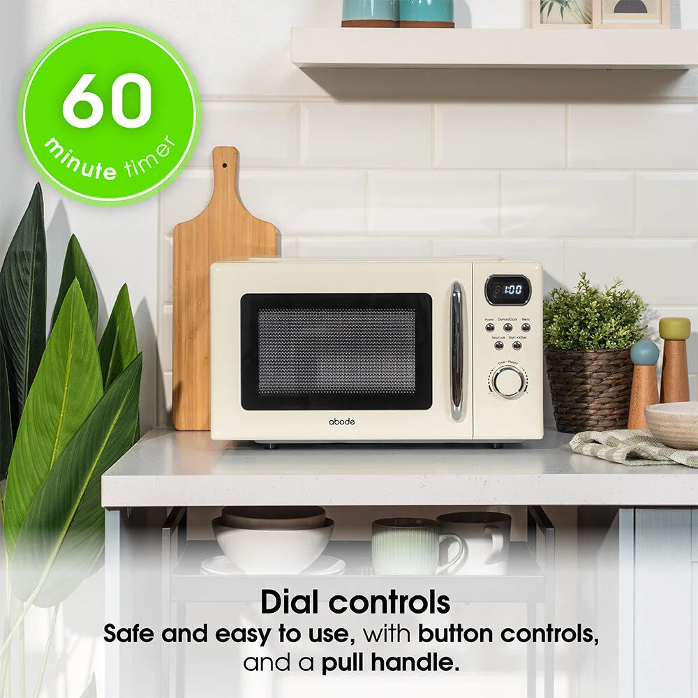 Abode AMD2004C, 20L Digital Microwave in Cream