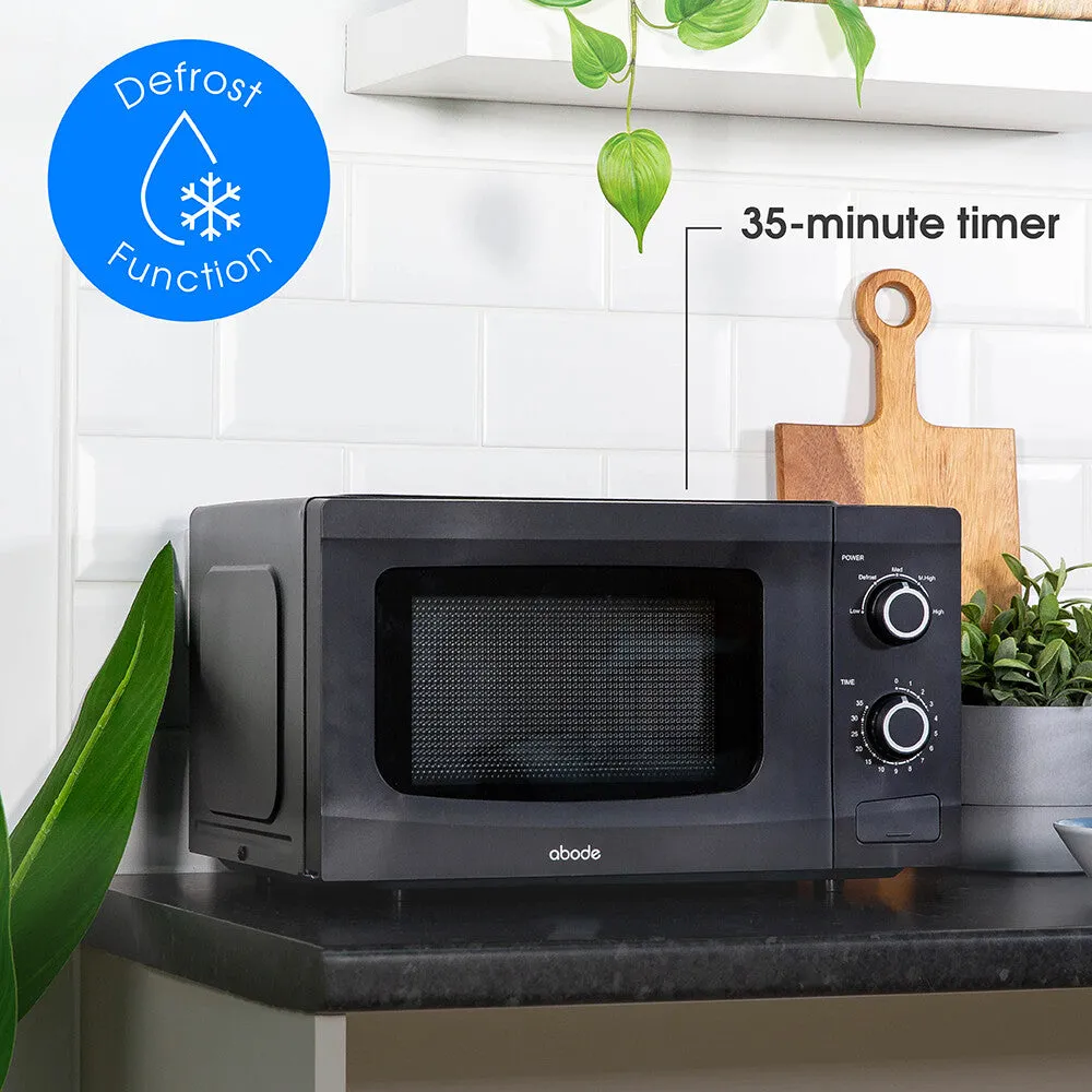 Abode AMM2001B 20L Manual Microwave - Black