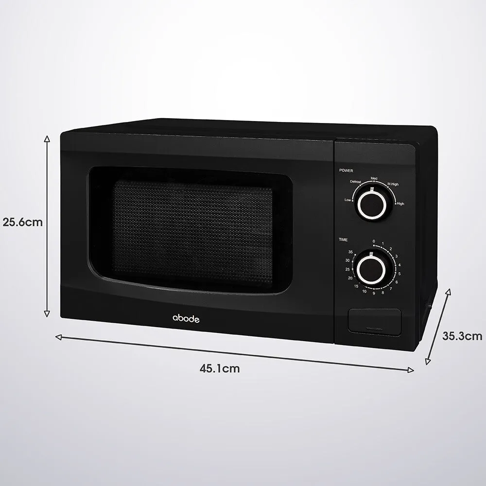 Abode AMM2001B 20L Manual Microwave - Black