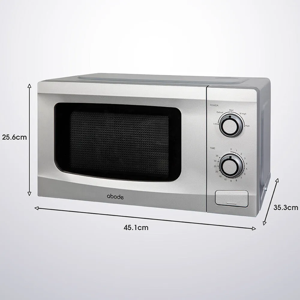 Abode AMM2001S 20L Manual Microwave - Silver