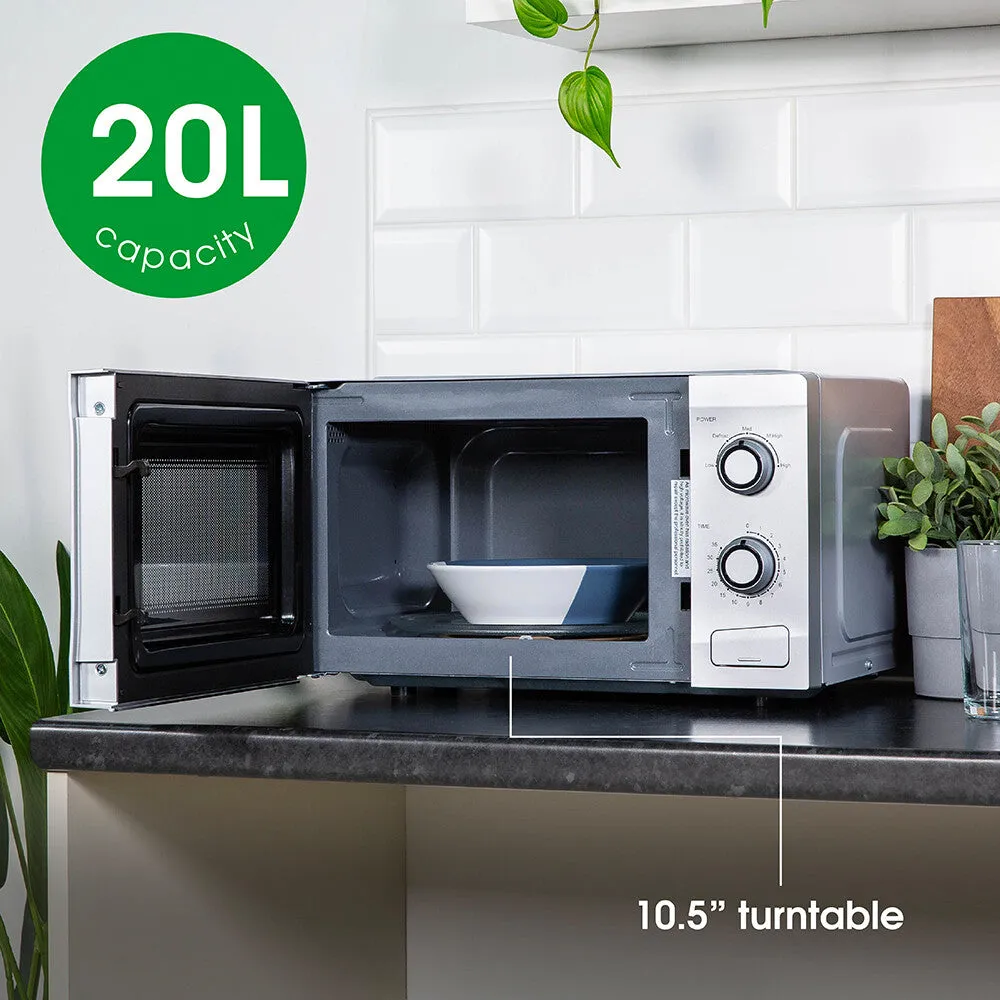 Abode AMM2001S 20L Manual Microwave - Silver