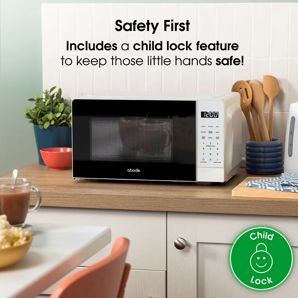 Abode AMT2012, 20L Touch Control Digital Microwave in White