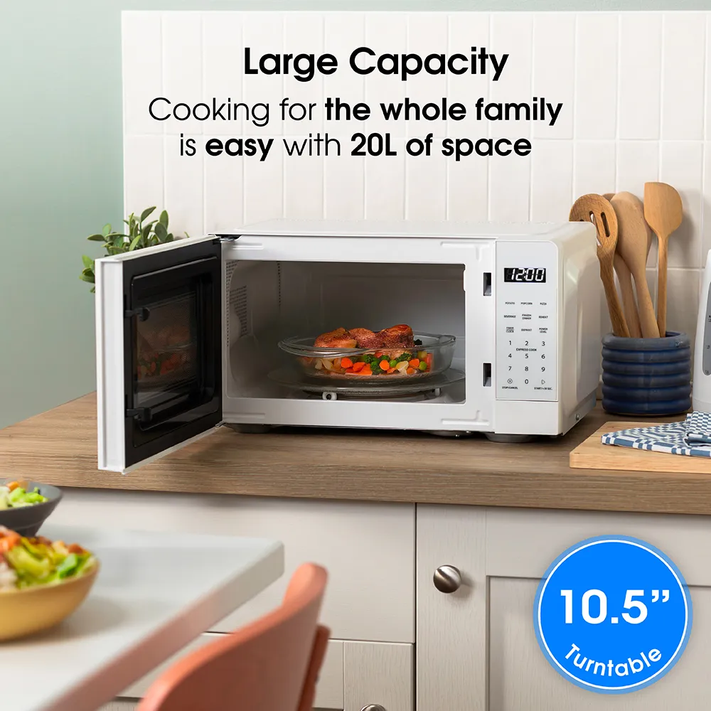 Abode AMT2012, 20L Touch Control Digital Microwave in White