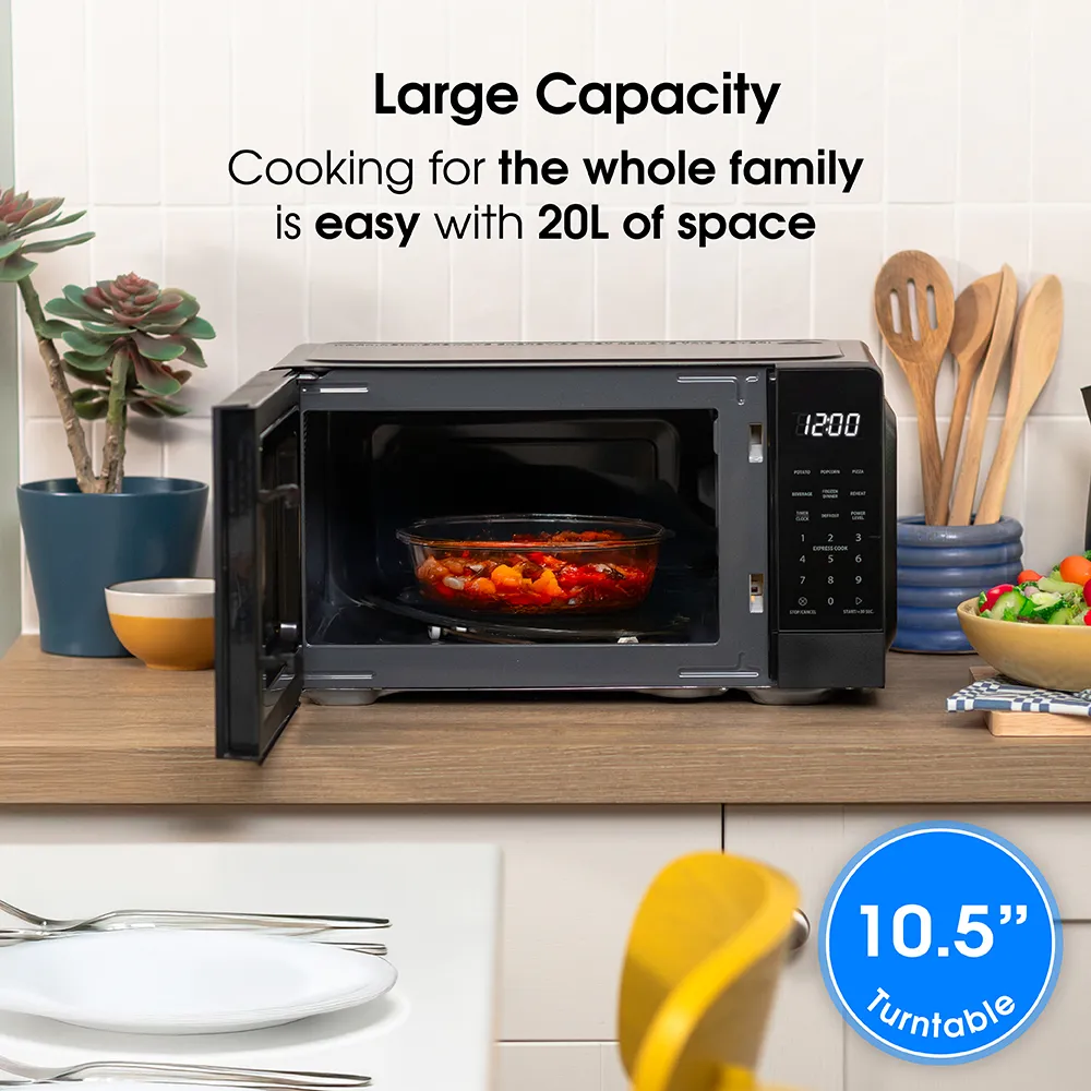 Abode AMT2012B 20L Touch Control Digital Microwave in Black