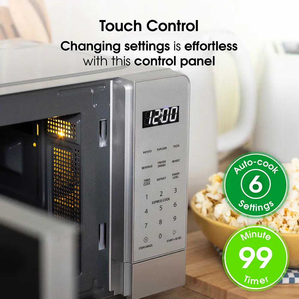 Abode AMT2012S, 20L Touch Control Digital Microwave in Silver