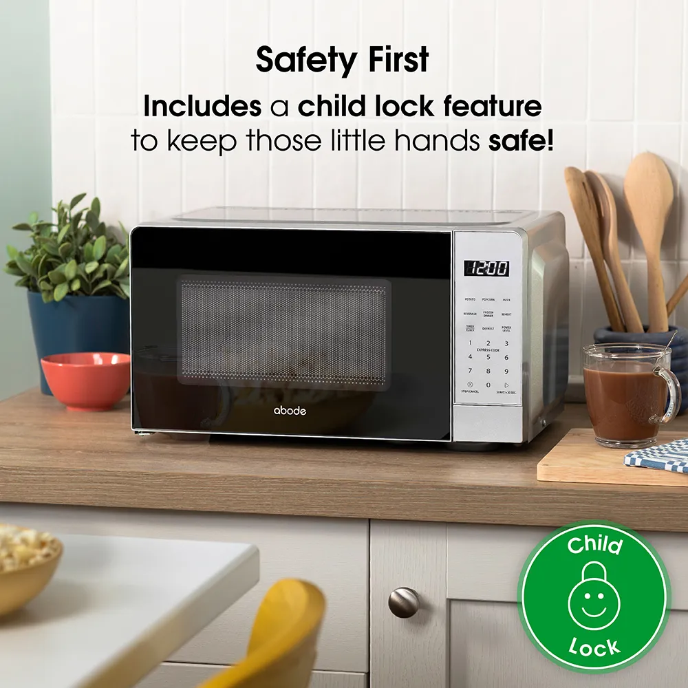Abode AMT2012S, 20L Touch Control Digital Microwave in Silver