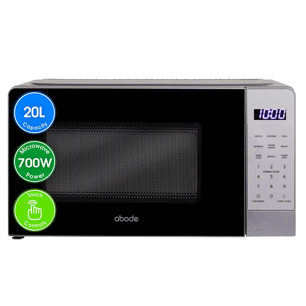 Abode AMT2012S, 20L Touch Control Digital Microwave in Silver
