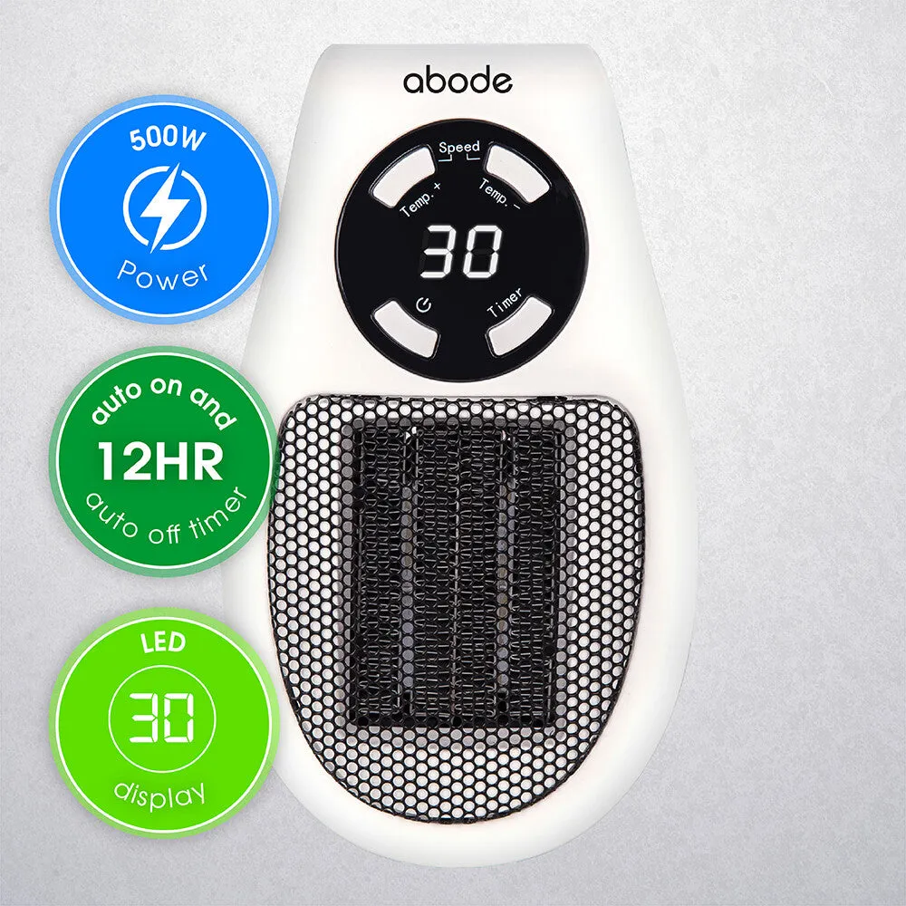Abode APH1001 Ceramic Plug-in Heater in White