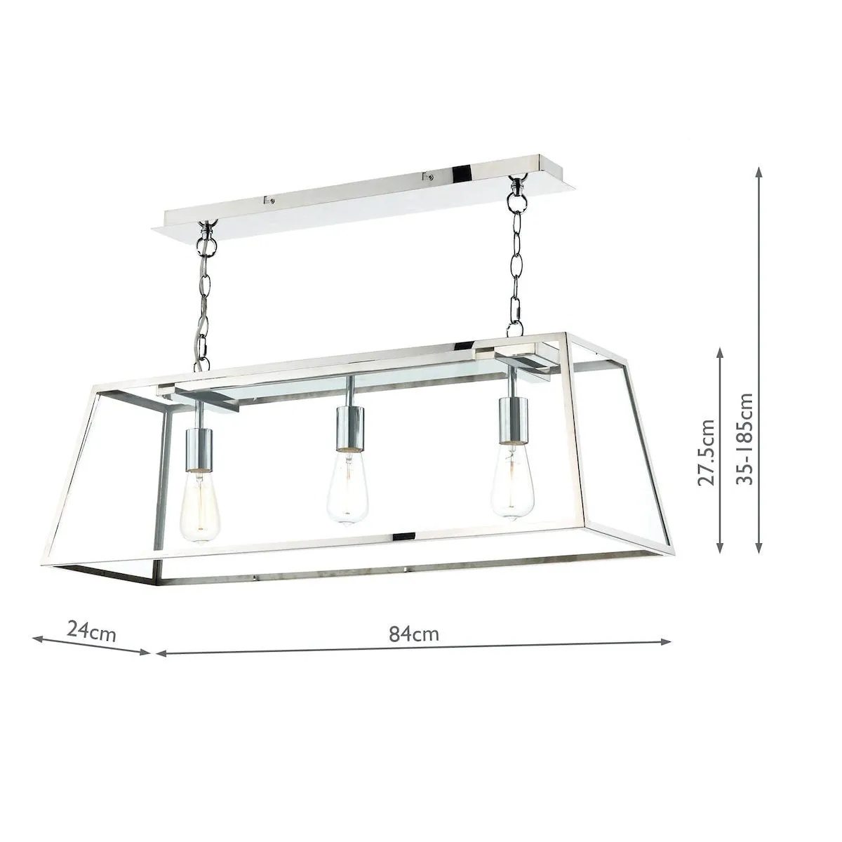 ACA0344 3 Light Suspended Light Stainless Steel
