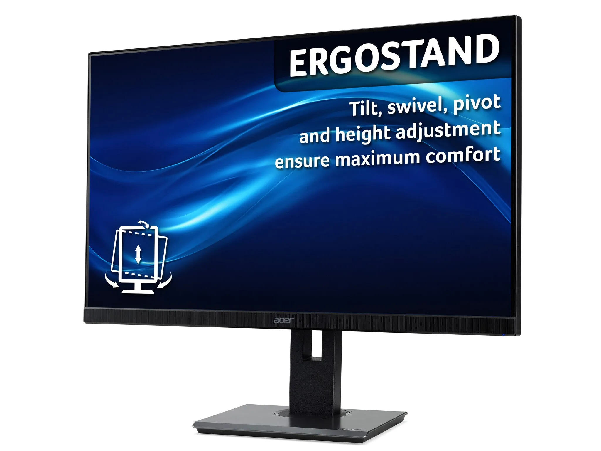 Acer B7 B247Y 23.8" Full HD Monitor - 75Hz, 4ms, IPS, Height Adjustable, Speakers, Black