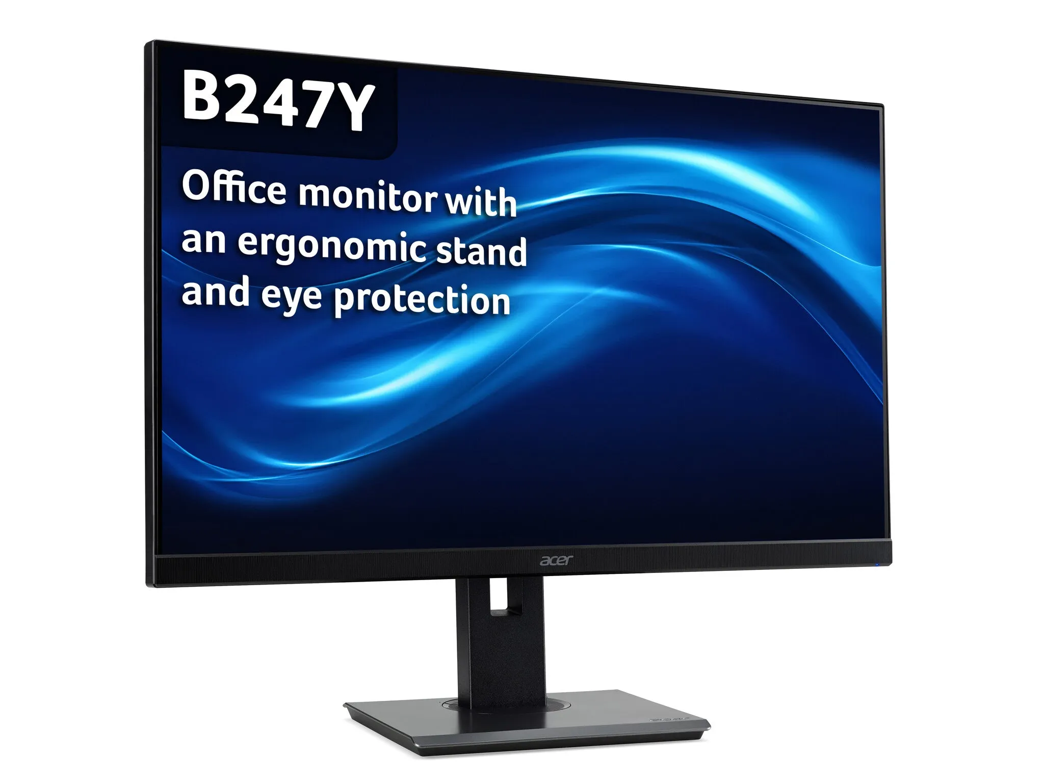 Acer B7 B247Y 23.8" Full HD Monitor - 75Hz, 4ms, IPS, Height Adjustable, Speakers, Black