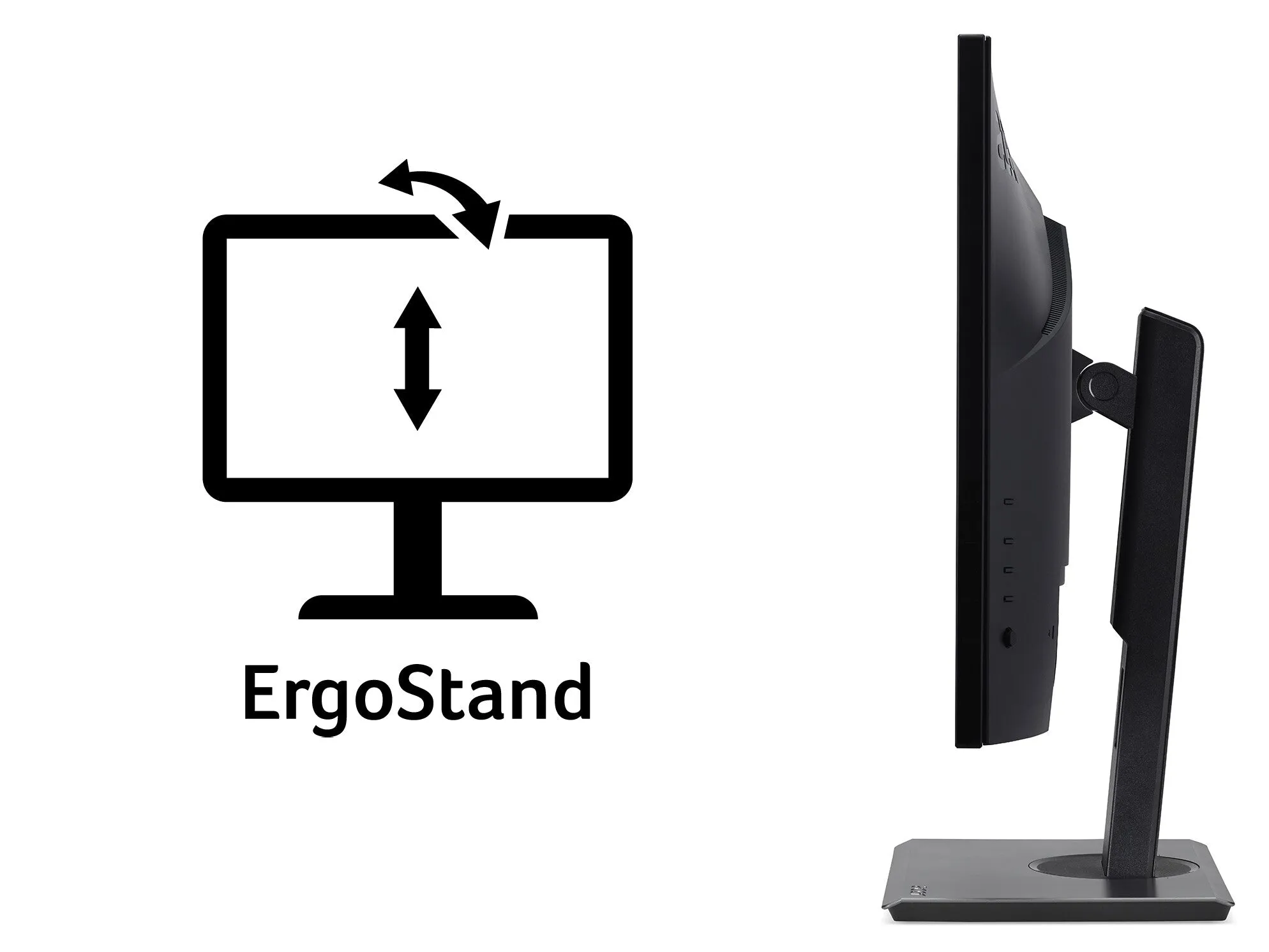 Acer B7 B247YUbmiipprx 24" Wide Quad HD Monitor - 75Hz, 4ms, IPS, Height Adjustable, Speakers, Black