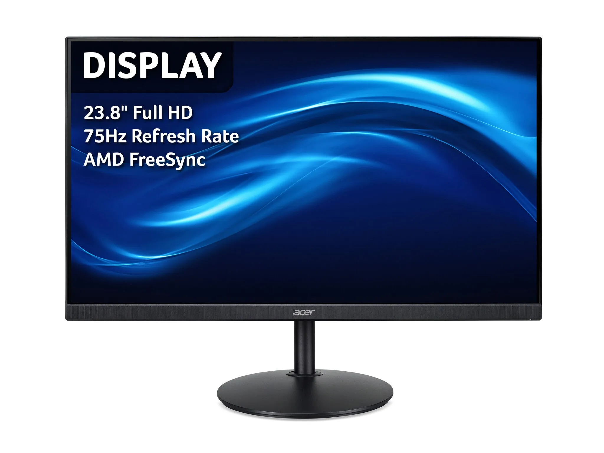 Acer CB2 23.8" Full HD Monitor - 1ms, VA, AMD FreeSync, Height Adjustable, Speakers, Black