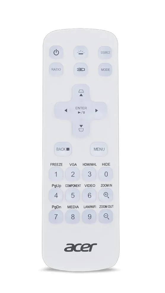 Acer MC.JQ011.005 remote control IR Wireless Universal Press buttons