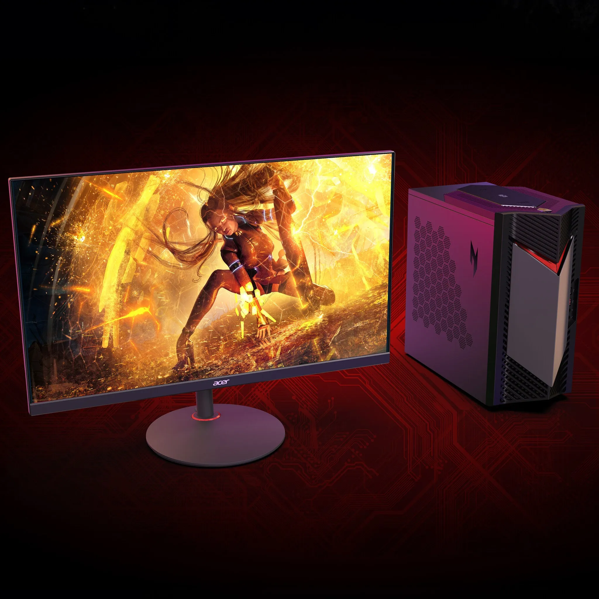 Acer NITRO 50 gaming desktop (N50-650) - Intel Core i5-13400F, Nvidia RTX 4060, 16GB, 512GB SSD