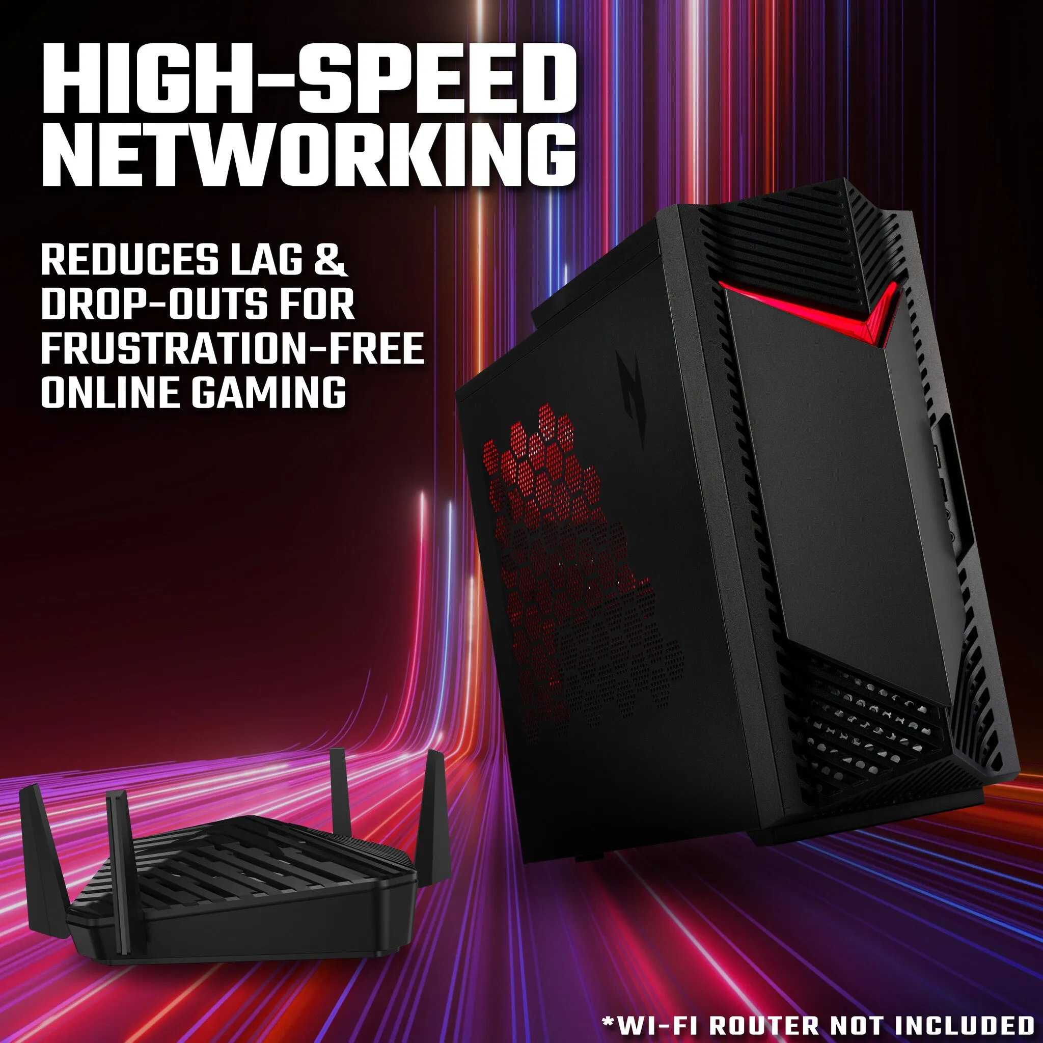 Acer NITRO 50 gaming desktop (N50-650) - Intel Core i5-13400F, Nvidia RTX 4060, 16GB, 512GB SSD