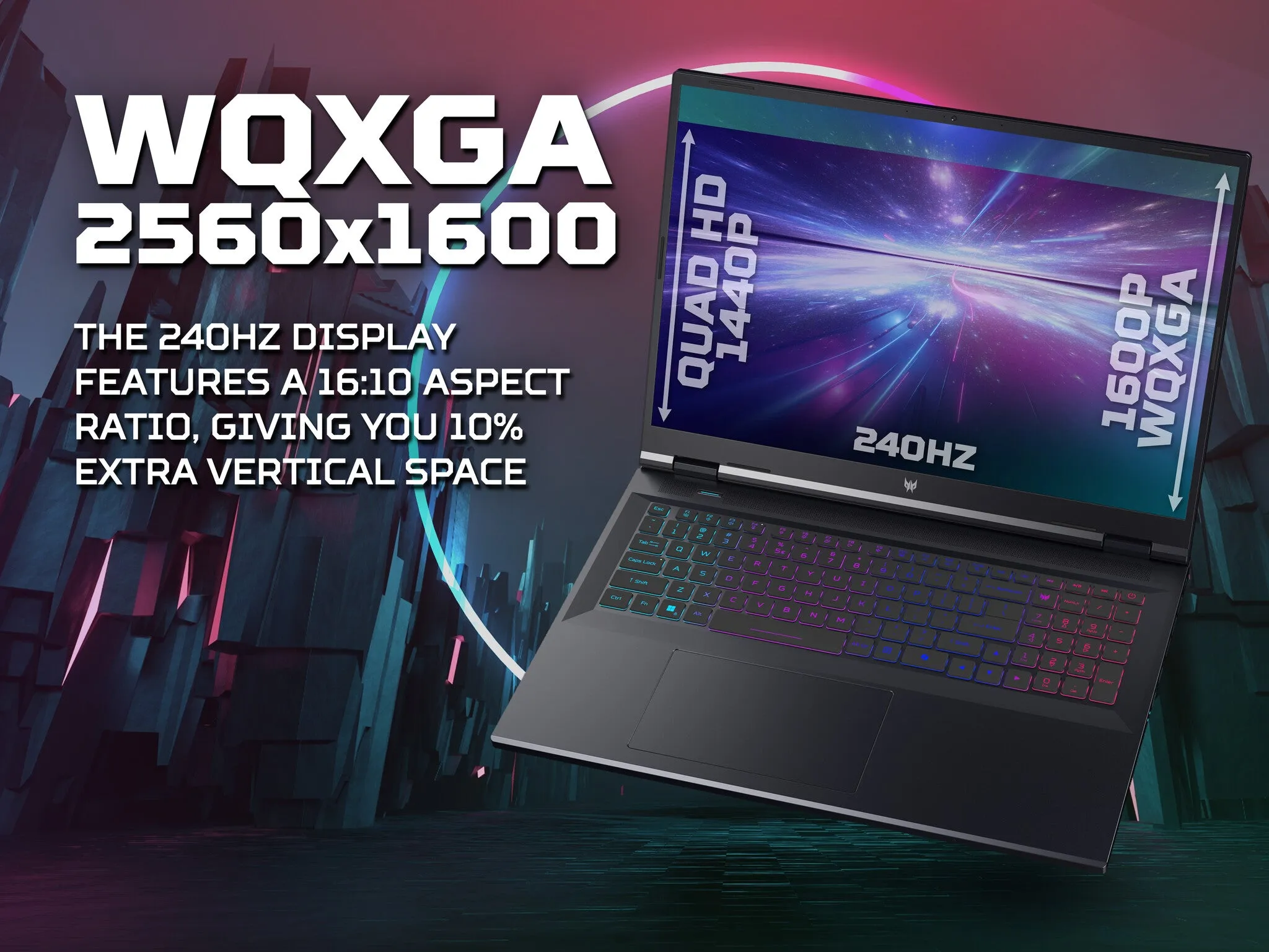 Acer Predator Helios Neo 18 PHN18-71 18" Gaming Laptop - Intel Core i7-14, RTX 4070, 16GB RAM, 1TB SSD, WQXGA IPS, Windows 11 Home