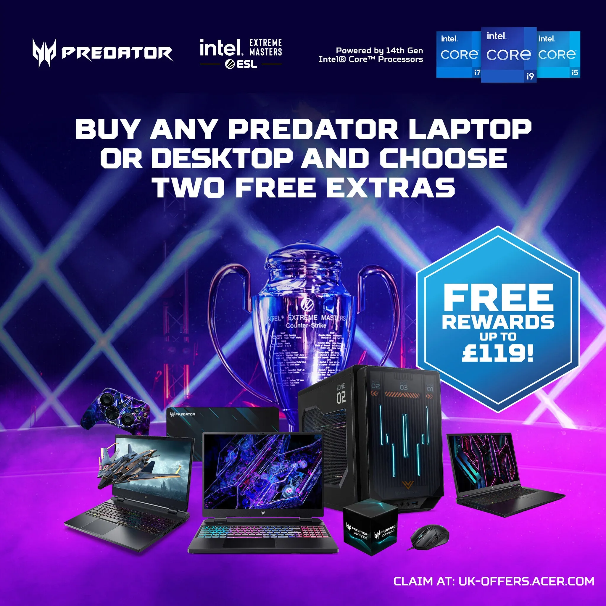 Acer Predator Helios PH16-71 16" Gaming Laptop - Intel Core i9, RTX 4080, 32GB RAM, 2TB SSD, NVIDIA GeForce RTX 4080, WQXGA MiniLED IPS Display, Windows 11 Home, Black