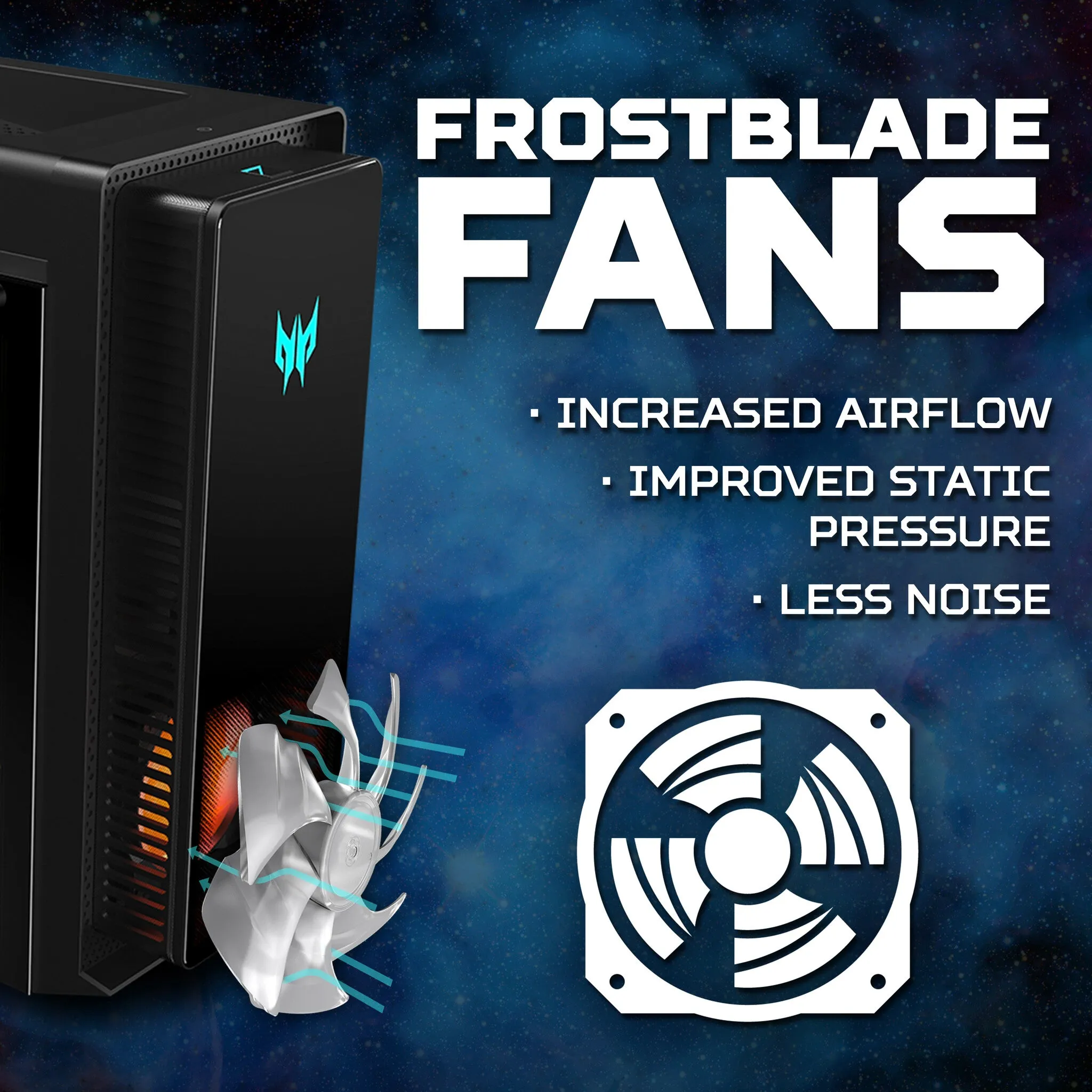 Acer Predator Orion 3000 gaming desktop (PO3-655) - Intel Core i7-14700F, Nvidia RTX 4070 Super, 16GB, 1TB SSD