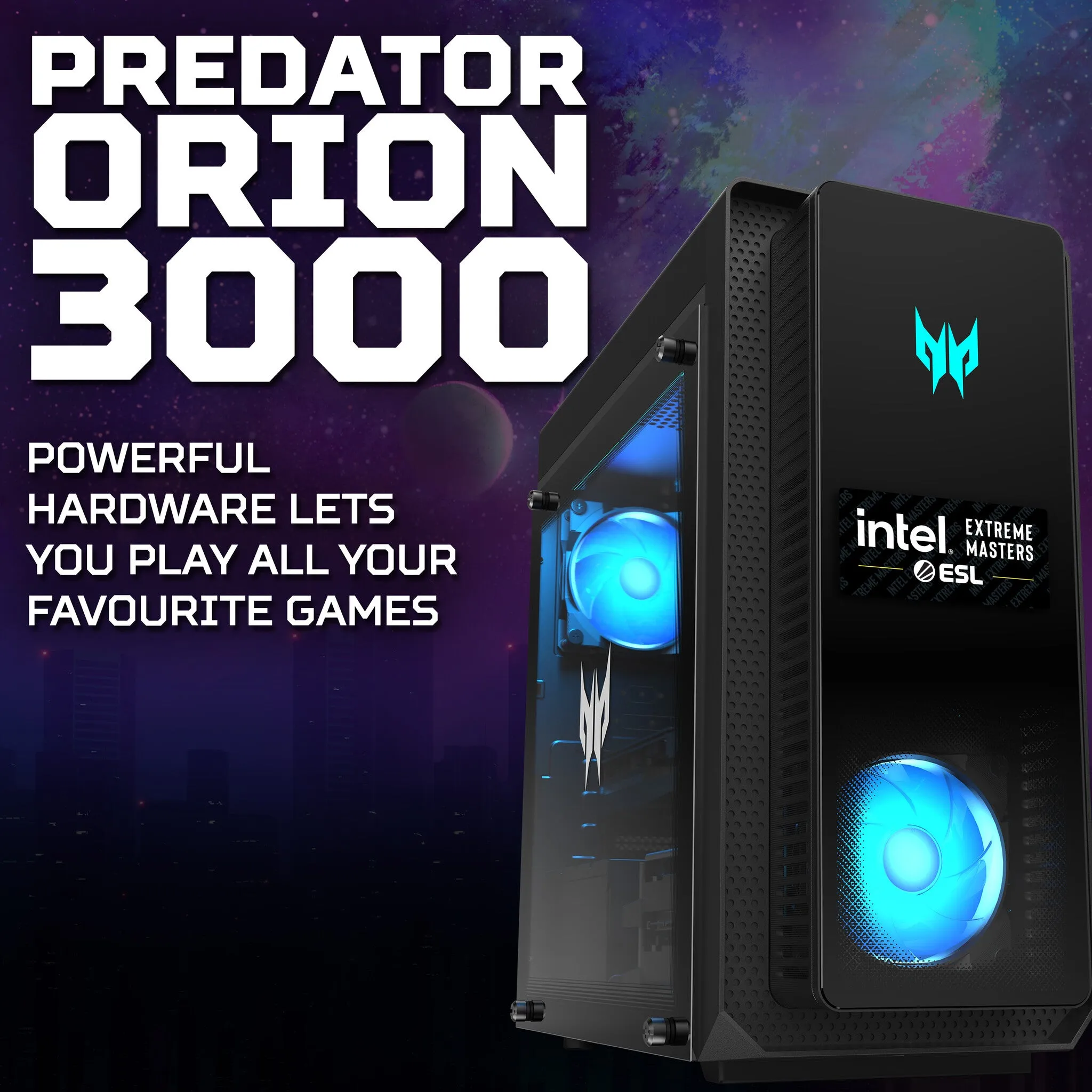 Acer Predator Orion 3000 gaming desktop (PO3-655) - Intel Core i7-14700F, Nvidia RTX 4070 Super, 16GB, 1TB SSD