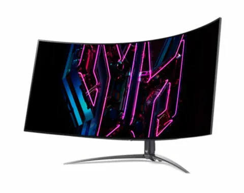 Acer Predator X45bmiiphuzx 44.5" 4K Ultra HD Curved Gaming Monitor - 240Hz, 0.3ms, OLED, AMD FreeSync, Speakers, Black