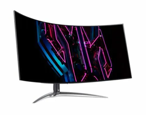 Acer Predator X45bmiiphuzx 44.5" 4K Ultra HD Curved Gaming Monitor - 240Hz, 0.3ms, OLED, AMD FreeSync, Speakers, Black