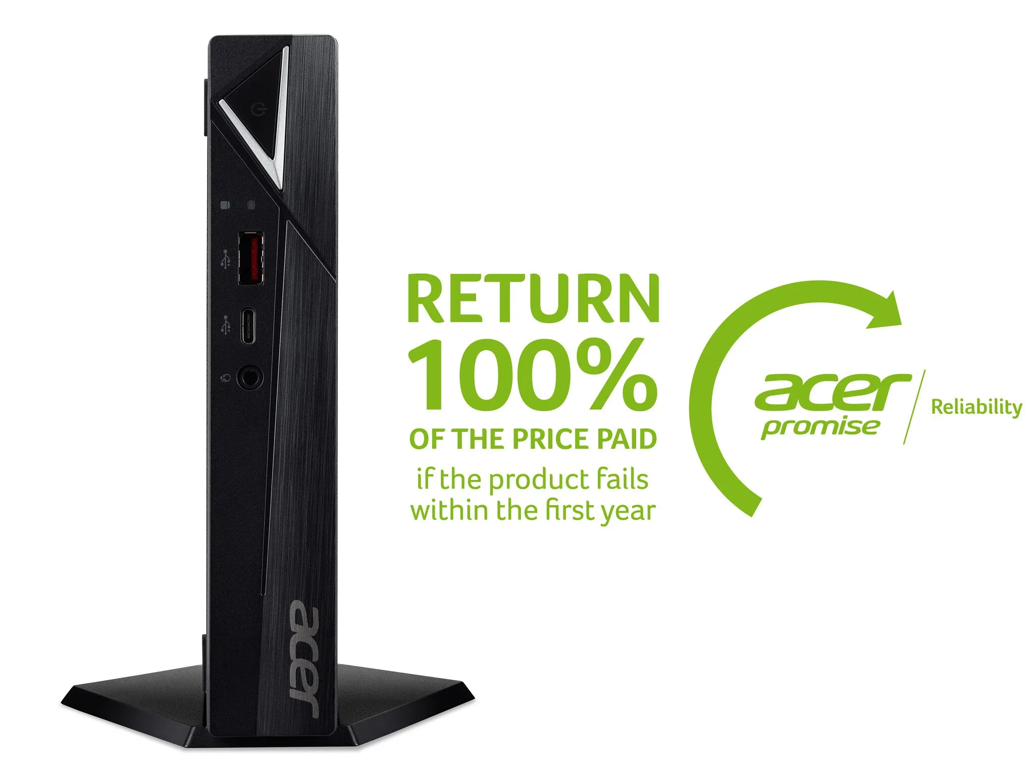 Acer Veriton N2580 Intel Core i5 i5-1135G7 8 GB DDR4-SDRAM 256 GB SSD Windows 11 Pro Mini PC Black